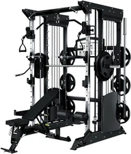 French Fitness FSR70 Dual Cable Smith & Half Rack System (New)