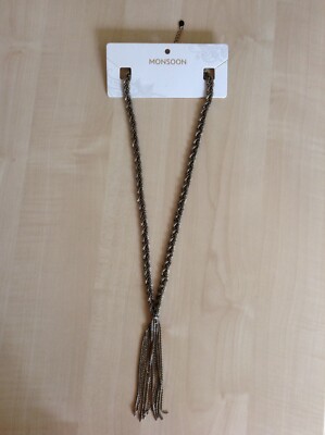 Monsoon Accessorise Necklace. Colour - Dark Gold. Length 75 cms. New With Tags.