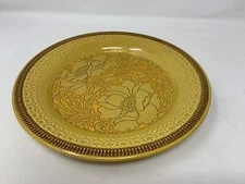 Vintage Franciscan Pottery USA Beautiful Floral Gold Brown Dinner Plate 10.75”