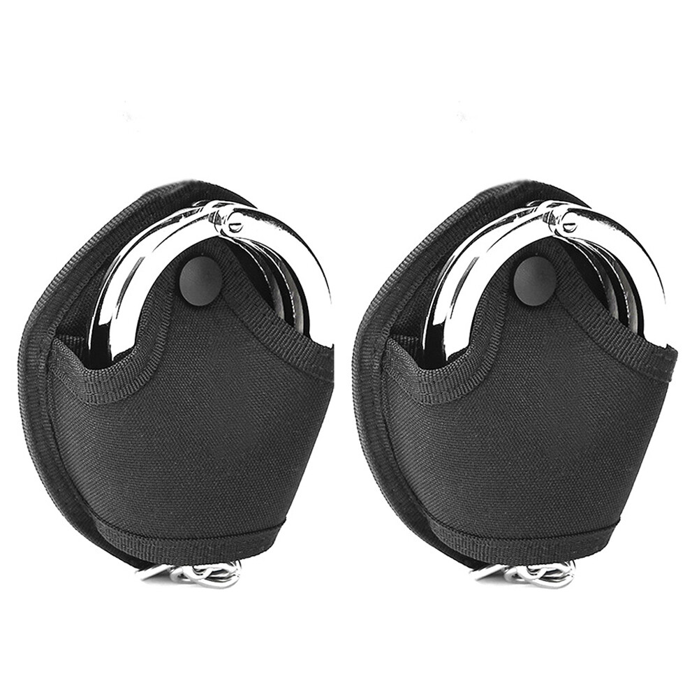 2Pack Handcuff Case Nylon Open Top Holder Pouch Fits Chain/Hinged
