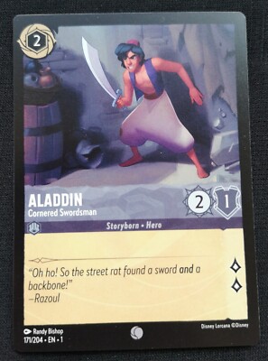 Aladdin - Cornered Swordsman - Lorcana - The First Chapter - NM Unplayed - 171