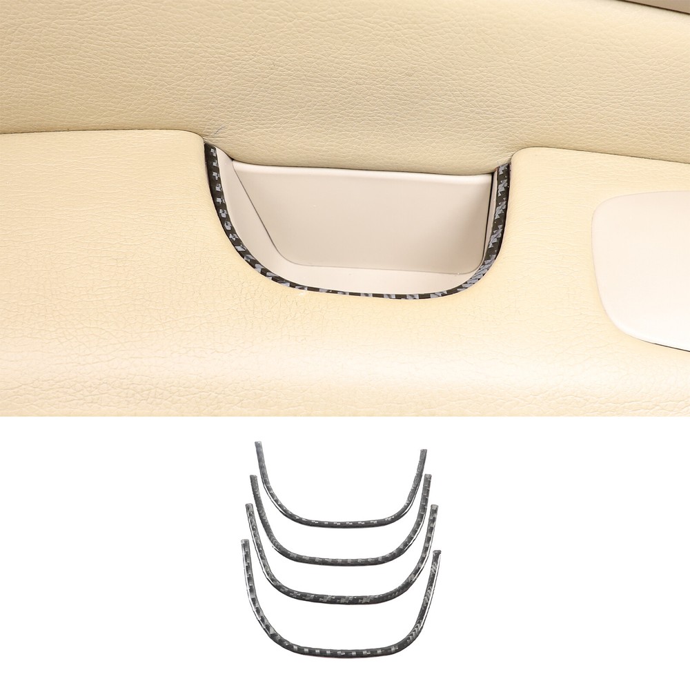 Carbon Fiber Door Storage Box Frame Trim Accessories For Nissan Pathfinder 13-18
