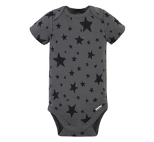 MODERN MOMENTS BY GERBER BABY BOY GRAY & STAR BODYSUIT SIZE 0 - 3M NEW WITH TAGS