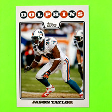 Jason Taylor 2008 Topps Card #214 NFL HOF Miami Dolphins