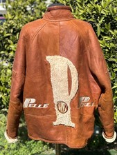 Archivio Limited Rara Pelle Pelle Marc Buchanan Shearling Giacca Pelle Taglia 48