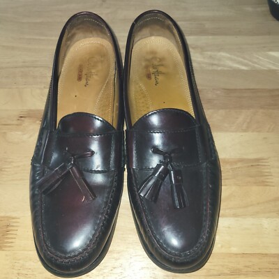 Cole Haan Mens Pinch Tassel Penny Loafers Burgundy Slip On Dress Shoes Size 9.5 Cole Haan Pinch Tassel Loafer Men main image 2