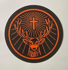 J&auml;germeister Logo Aufkleber ca 15cm Durchmesser neu | Bar Kneipe