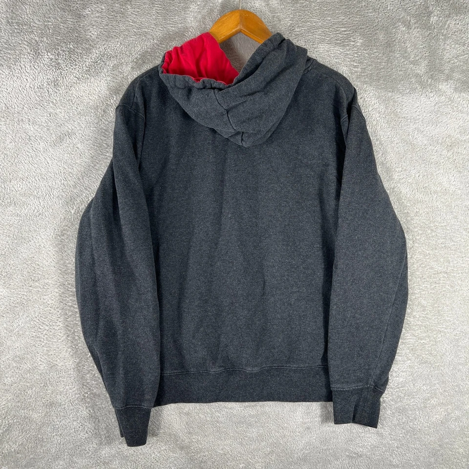 Sudadera con capucha Wisconsin Badgers para hombre gris medio suéter universitario universitario Foto 2 de 4