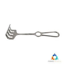 Codman 50-4253 Ollier Hand Held Retractor Four Prong Blunt 9"