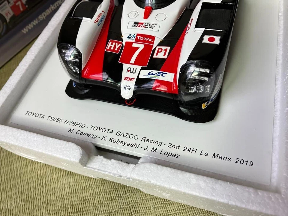 1/18 Spark Toyota TS050 Hybrid Gazoo Racing Le Mans 24H 2019 #7 w/ Box Model Car - Image 3 of 4