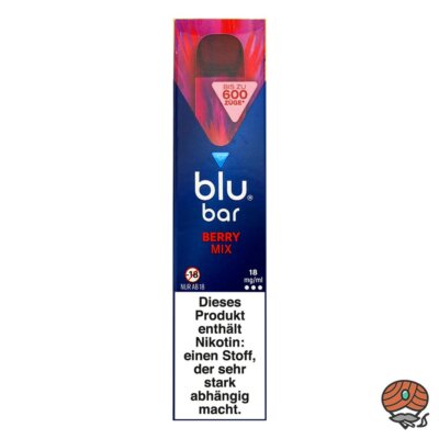 blu bar BERRY MIX E-Shisha, 18mg Nikotin, Einweg-E-Zigarette, max. 600 Züge