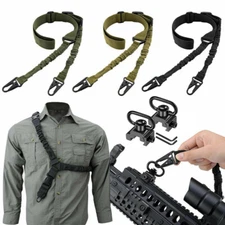 2 Point Rifle Gun Sling Shoulder Strap /QD Sling Swivels Adapter Mounts Rail US