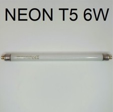 Tubo fluorescente NEON T5 6W LUCE FREDDA 6500K attacco G5 lunghezza tot. 22,4 cm