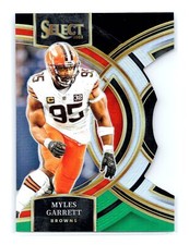 2023 CLEVELAND BROWNS Myles Garrett DE 4--STAR BLACK Stick-On GOLD C-PATCH | UK