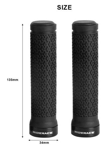 Mountain Bike and BMX HANDLE BAR GRIPS Lock on Anti-Skid Rubber Orange - Picture 3 of 9
