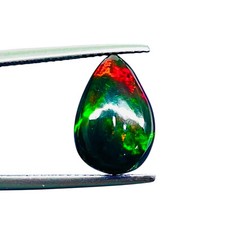 3.07 Cts Natural Ethiopian Black Opal 14x9mm Pear Top Quality Loose Gemstone