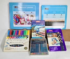 NOS Art Lot 🎨 Derwent Studio Pencil Set, Stamping Up x 2, Impress Markers