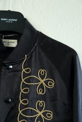 Saint Laurent Paris Napoleon Jacket Gold Souvenir Teddy Hedi