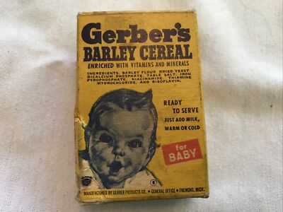 GERBER S Barley Cereal Vintage Sample Box, Fremont, Mich.
