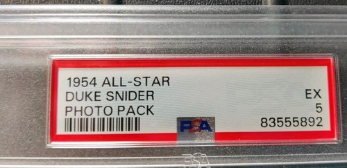 1954 All-star Photo Pack Duke Snider PSA 5 EX POP 1 NONE Higher HOF Brooklyn - Picture 4 of 7