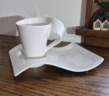 Villeroy Boch 1748 NEW WAVE Caffe Snack Plate With Mug Set New