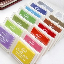 15 Colors Craft Ink Pads, Washable Finger Stamp Pad for Kids Finger Painting,...