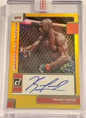 2023 Donruss UFC Kamaru Usman Signature Series Auto Gold SSP /10