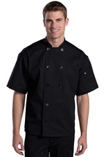 Edwards Garments Unisex 10 Button Short Sleeve Mesh Chef Coat - Style 3333-010