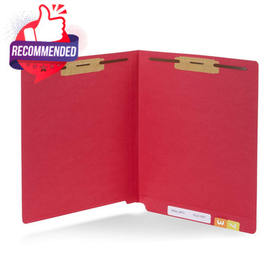 Blue Summit Supplies 50 Full End Tab Purple File Folders With Fasteners,... 