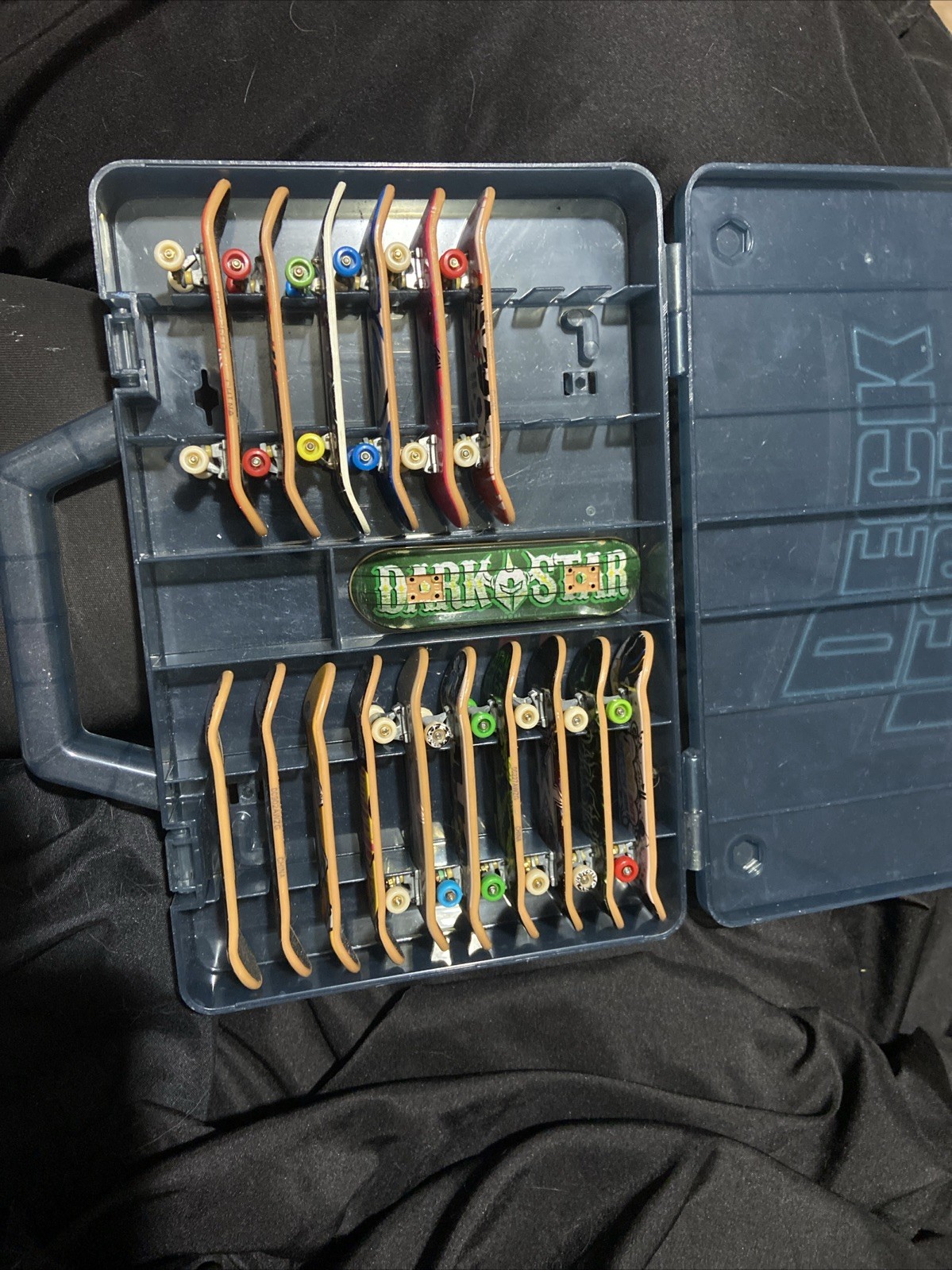 Vintage Tech Deck Skateboards and Case 17 Pieces Fingerboards