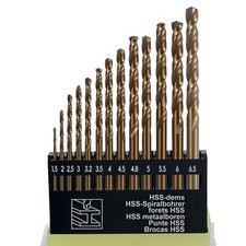 13Pack HSS Twist Drill Bit Set Metric M35 Cobalt Steel High Speed Steel Titan...