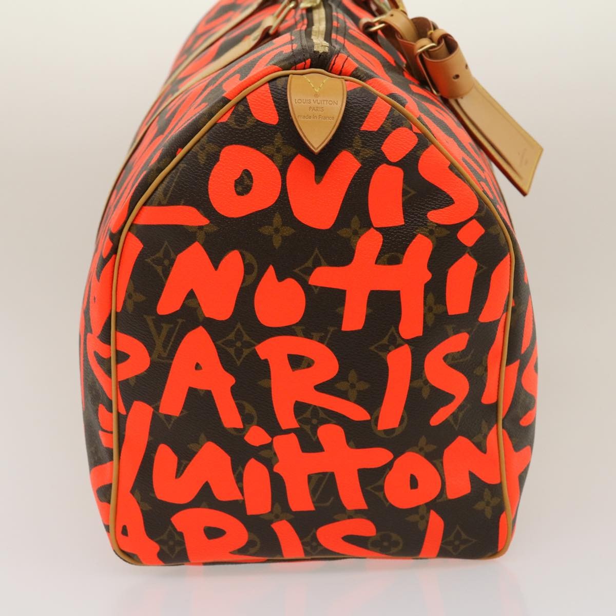 LOUIS VUITTON Monogram Graffiti Keepall 50 Boston Bag Orange