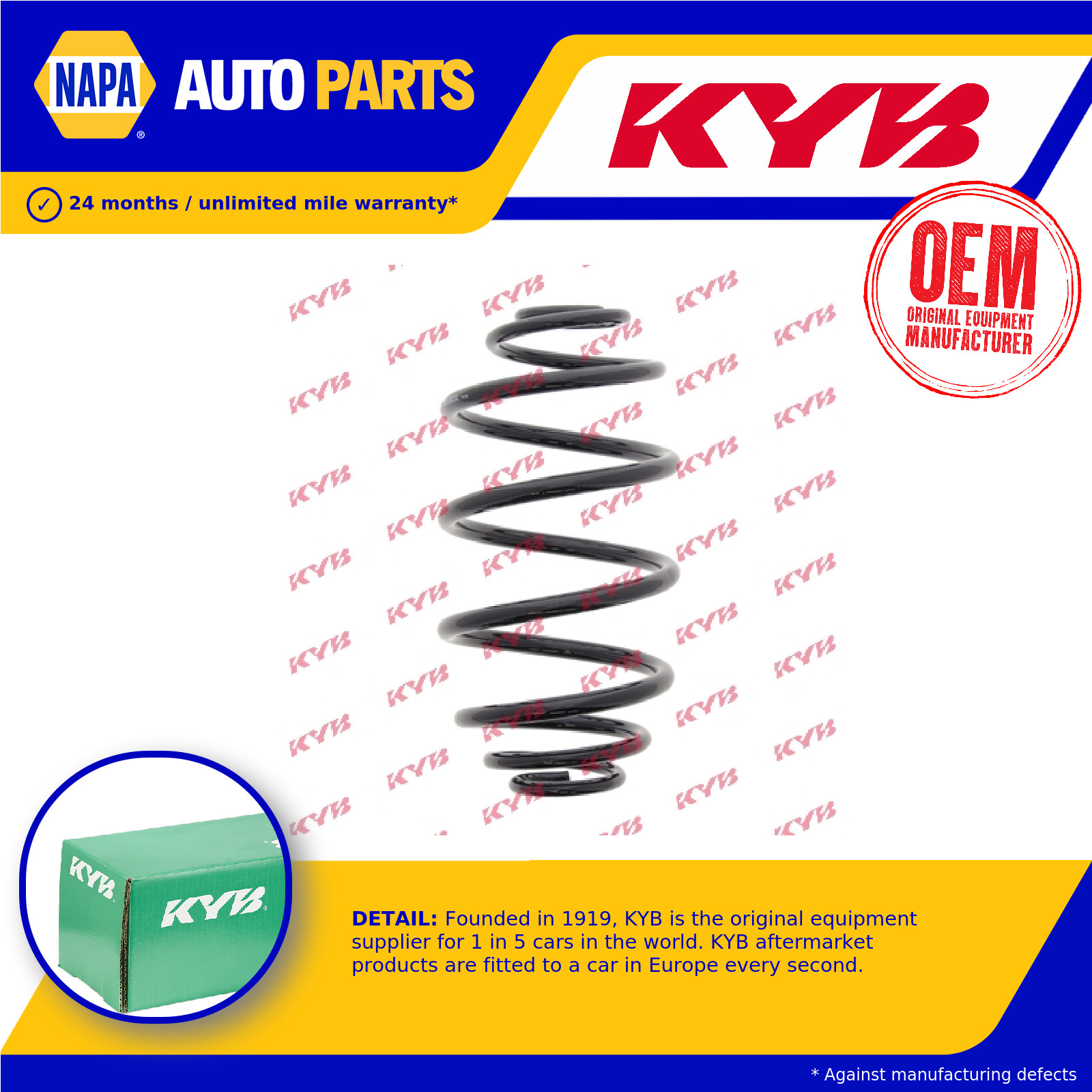 Coil Spring Rear RJ6232 KYB Suspension 93178630 13115539 Top Quality Guaranteed
