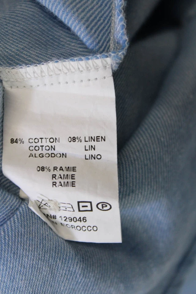 What Goes Around Comes Around 女式纽扣前衬衫蓝色棉 S 码 — 第 4/4 张图片