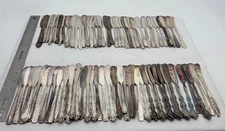 Large Lot of 90 Assorted Vintage Silverplate Butter Spreaders - Lot#367