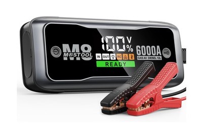 MOSTOOL M8 6000A Car Battery Jump Starter with Smart HD Display PD 60W Fast C...