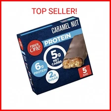 Fiber One Chewy Protein Bars, Caramel Nut, Protein Snacks, 1.17 oz, 5 ct