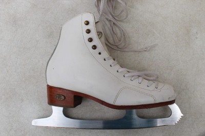 Riedell Size 5 M Ice Skates White Womens Girls Sapphire Blades USA