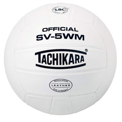 Tachikara WM Indoor Full Grain Leather Volleyball - White