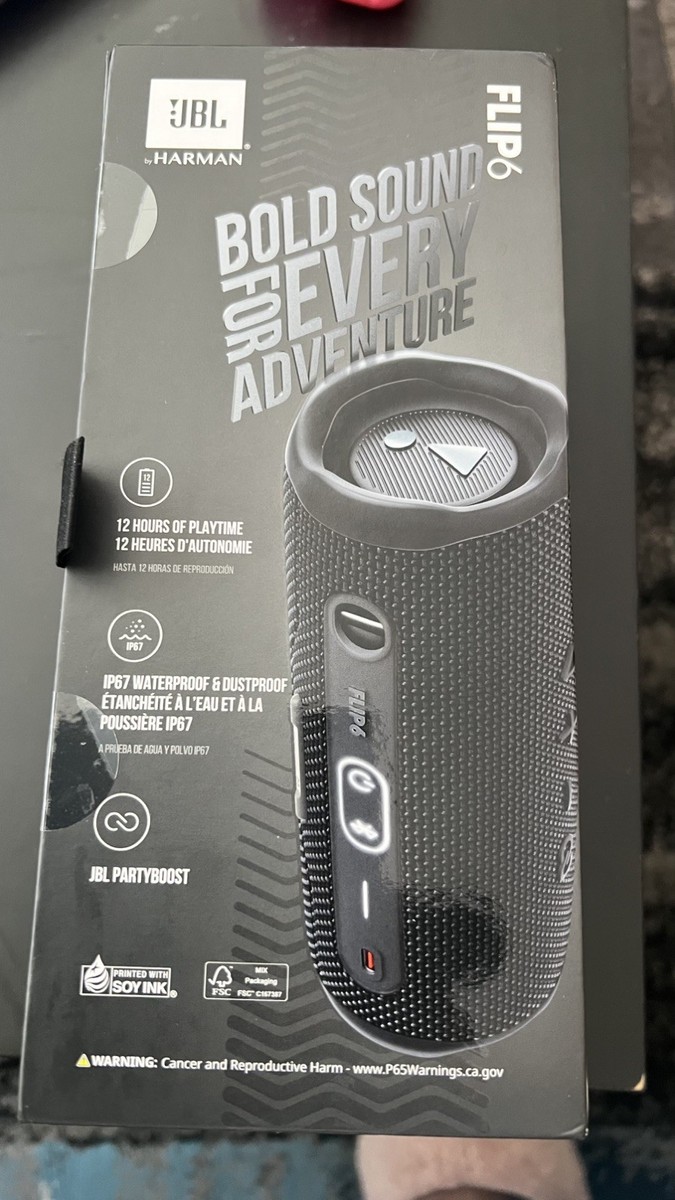 JBL Flip 6 - Portable Bluetooth IPX7 Waterproof Speaker - Black