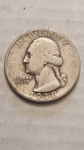 1938-S Washington Silver Quarter Coin, Very Good Condition, You Judge.  S1   380