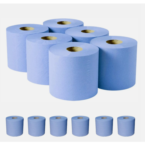 Blue rolls 6 Pack Blue Rolls Centrefeed Blue Roll 2 Ply Embossed Blue Roll