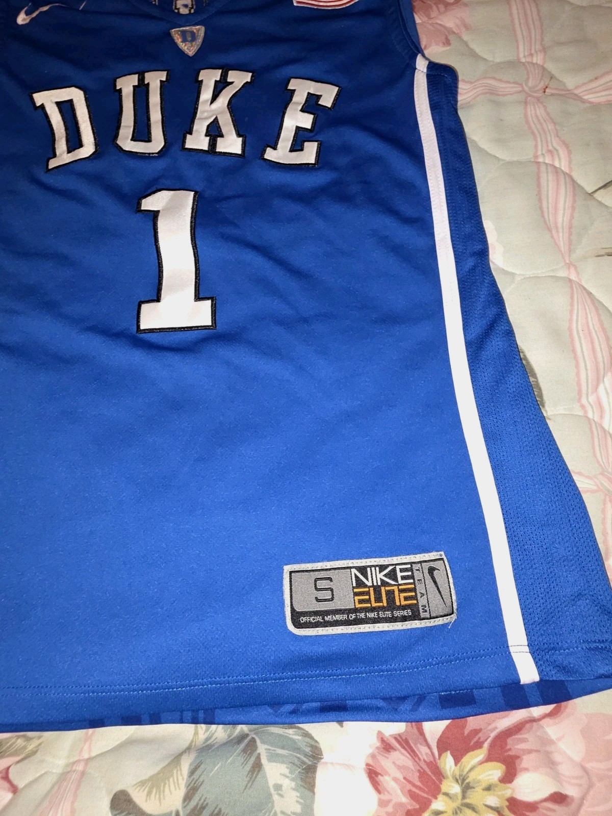Nike Duke Blue Devils Kyrie Irving Elite Jersey #1 Small Away Blue thumbnail 3