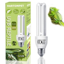 Linear UVB 5.0 Tube 26W Compact Fluorescent Tropical Lamp UVB Bulb for Reptil...