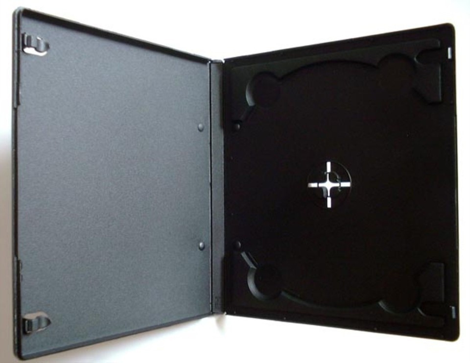 9 x  Single Black Half Size Slim 7mm Plastic Discs DVD Storage Cases Clear Cover