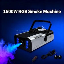 PAIDUN 1500W LED RGB Smoke Fog Machine Fogger Blaster DMX Line Remote Control