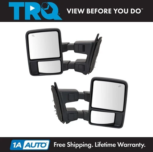 TRQ Mirror Set Fits 2008-2010 Ford F-250 Super Duty F-350 Super Duty