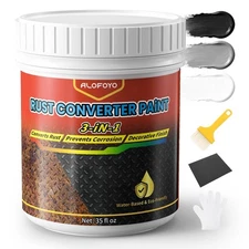 Rust Converter Reformer Paint for Metal, 3-in-1 Long-lasting Rust Inhibitor&P...