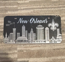 New Orleans Louisiana Souvenir License Plate Tag - Big Easy Skyline Fleur-de-lis
