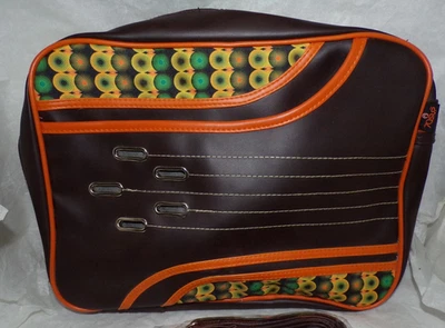 Sac à bandoulière - S-7008-11 - 70s Up - Marron/Orange/Vert - Photo 1/3
